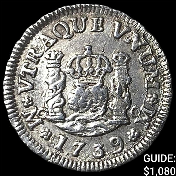 1739 MF Mexico Philip V Silver 1/2 Real
