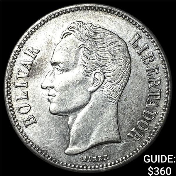 1935 Venezuela Silver 2 Bolivars