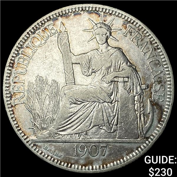 1907A French Indo-China .7813oz Silver Piastre