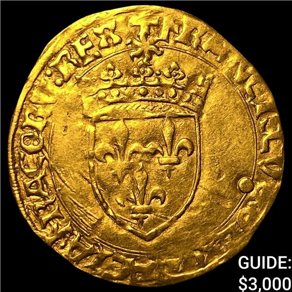 1519 France Francis I Gold Ecu d'or 5th Type