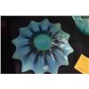 Image 3 : AQUA OPALINE GLASS BOWL & PLATE (2 PCS)