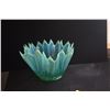 Image 4 : AQUA OPALINE GLASS BOWL & PLATE (2 PCS)