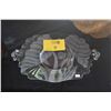 Image 1 : VINTAGE ETCHED GLASS SERVING PLATTER W/HANDLES