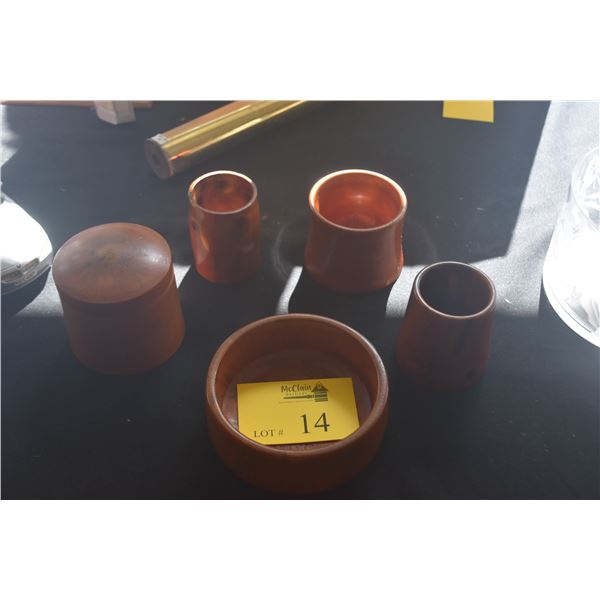 NORFOLK ISLAND PINE CONTAINERS & BOWL (5 PCS)