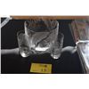 Image 1 : ETCHED GLASS BOWL & GLASSES (3 PCS)