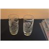 Image 4 : ETCHED GLASS BOWL & GLASSES (3 PCS)