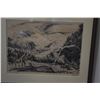 Image 2 : FRAMED ETCHING, "TANTALUS VICTORY GARDENS"; SIGNED BEN NORRIS (14 3/4" X 12 1/2")