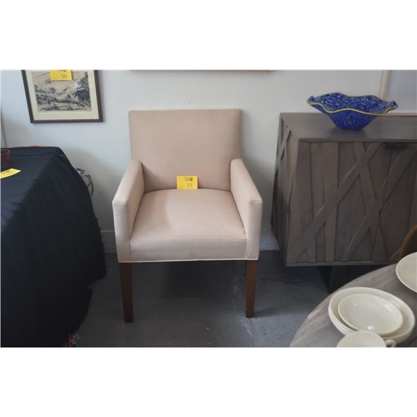 PAIR UPHOLSTERED ARM CHAIRS (PAIR)