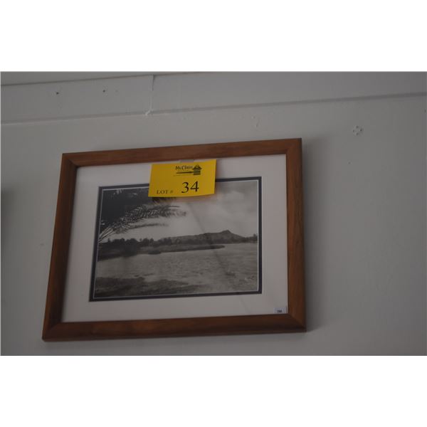 KOA FRAMED PRINT, DIAMOND HEAD (15 1/2" X 12 1/2")