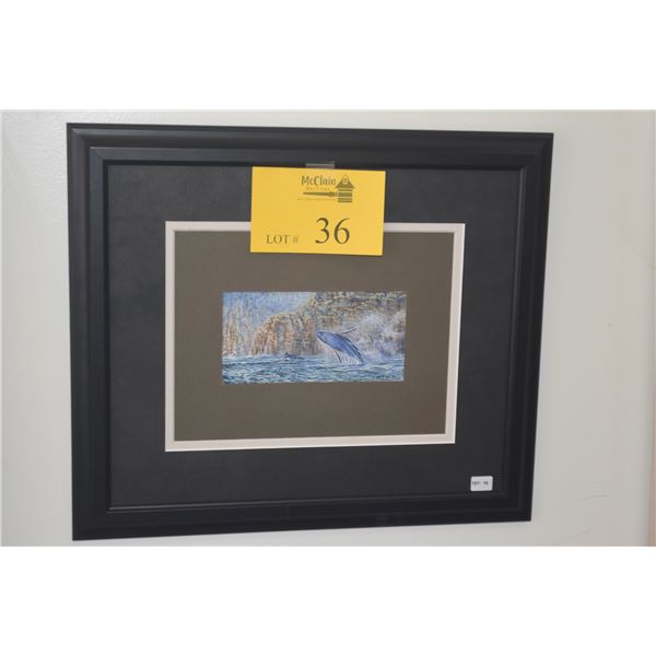 FRAMED OIL ON BOARD, "SHOWING OFF"; SIGNED D. VANZYLE (DANIEL) (15 1/2" X 13 1/4")