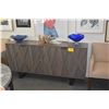 Image 1 : ALDER & TWEED THAYNE SIDEBOARD W/GEOMETRIC PATTERN DOOR PANELS (72" X 18" X 34 1/2")