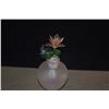 Image 7 : EMILE GALLE FRENCH CAMEO GLASS BANJO VASE, VINTAGE ART DECO GREEN MALACHITE PERFUME BOTTLE & PINK SA