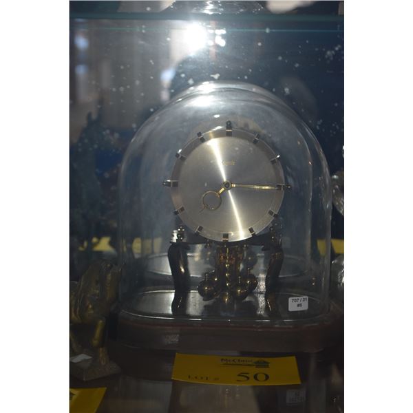 VINTAGE KUNDO GLASS DOMED CLOCK