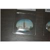 Image 5 : FRAMED MINIATURE PORTRAIT, MINIATURE PAINTINGS ON SILK/BONE, MOTHER OF PEARL DISH W/BRONZE DANCER, M