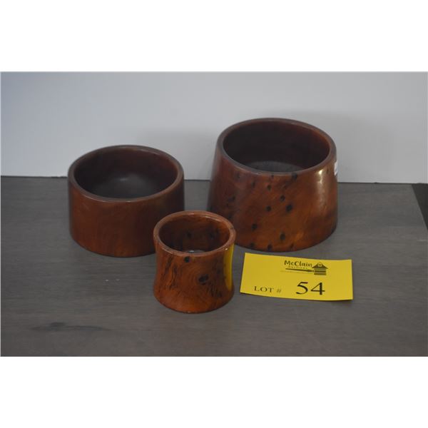 IRON WOOD BOWLS 1989/1990 (3 PCS)