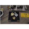 Image 5 : MICHAEL ARAM DOGWOOD COCKTAIL NAPKIN HOLDER, GOLD ORCHID WINE COASTER, BLACK ORCHID SALT & PEPPER'S 