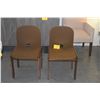 Image 1 : PAIR SCARPA (ITALY) UPHOLSTERED & WOOD CHAIRS (PAIR)