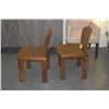 Image 2 : PAIR SCARPA (ITALY) UPHOLSTERED & WOOD CHAIRS (PAIR)