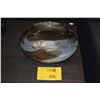 Image 1 : 11 1/4" HIGA PLATE, BLACK & BLUE GLAZE (REPAIRED)