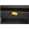 Image 4 : PAIR RESTORATION HARDWARE BLACK WOOD 2 DRAWER DRESSERS W/QUILTED TEXTURE ON DRAWERS (34" X 20" X 24"