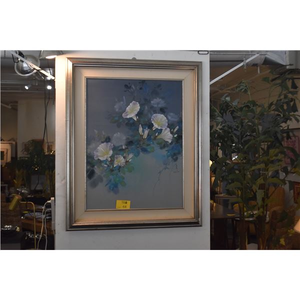 FRAMED WATERCOLOR, ROYAL TRUMPETS; SIGNED DAVID LEE (42" X 52")