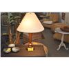 Image 1 : 31" WOODEN TABLE LAMP W/SHADE (MODERNIST STYLE)