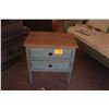 Image 3 : RUSTIC COASTAL 2 DRAWER SIDE TABLE W/DISTRESSED TURQUOISE BLUE FINISH (28" X 18" X 30 1/2")