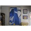 Image 1 : FRAMED JOHN THOMAS OIL ON CANVAS, "BEYOND THE DARK LEAF"; SIGNED (33" X 49")