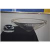Image 3 : 13 1/4" CRYSTAL BOWL ON CRYSTAL STAND; SIGNED PIERO SARTOGO FOR TIFFANY & CO. (2 PCS)