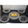 Image 1 : VINTAGE GLASS BOWLS & PLATES W/BLOWN GLASS LOOPED RIM (13 PCS)