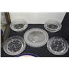 Image 2 : VINTAGE GLASS BOWLS & PLATES W/BLOWN GLASS LOOPED RIM (13 PCS)