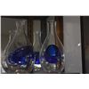 Image 3 : GLASS SAKE SERVERS W/COBALT BLUE ICE POCKETS (2 PCS)