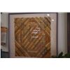 Image 3 : PAIR FRAMED TRADITIONAL CIGAR RIBBON QUILT W/ASSORTED CIGAR BRAND ADVERTISEMENTS (27 1/2" X 27 1/2")