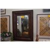 Image 1 : ANTIQUE AMERICAN EMPIRE FLAME MAHOGANY RECTANGULAR MIRROR (26" X 37")