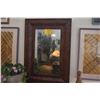 Image 2 : ANTIQUE AMERICAN EMPIRE FLAME MAHOGANY RECTANGULAR MIRROR (26" X 37")