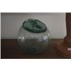 Image 2 : GLASS FISHING FLOAT & HAWAIIAN WOOD CARVED LAMP BASE (2 PCS)