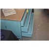 Image 4 : DISTRESSED BLUE 3 DRAWER CHEST (47" X 23 1/2" X 33 1/2")