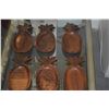 Image 5 : LARGE KOA WOOD PINEAPPLE BOWL & 6 KOA PLATES, BLAIR HONOLULU (7 PCS)
