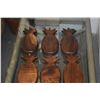 Image 6 : LARGE KOA WOOD PINEAPPLE BOWL & 6 KOA PLATES, BLAIR HONOLULU (7 PCS)