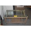 Image 1 : MCGUIRE RATTAN GLASS TOP COFFEE TABLE (36" X 19 3/4" X 18")