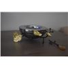 Image 4 : MICHAEL ARAM GOLD ORCHID CAVIAR DISH W/SPOON, TRIPLE NUT DISH & NUT BOWL W/SPOON (3 PCS)