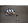Image 8 : MICHAEL ARAM GOLD ORCHID CAVIAR DISH W/SPOON, TRIPLE NUT DISH & NUT BOWL W/SPOON (3 PCS)
