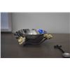 Image 9 : MICHAEL ARAM GOLD ORCHID CAVIAR DISH W/SPOON, TRIPLE NUT DISH & NUT BOWL W/SPOON (3 PCS)