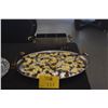 Image 1 : MICHAEL ARAM BUTTERFLY GINKO CUTLERY CADDY, TRIVETS & OVAL TRAY (4 PCS)