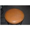 Image 3 : BAR STOOLS W/LEATHER SEATS & BLACK IRON FRAMES (4 PCS)