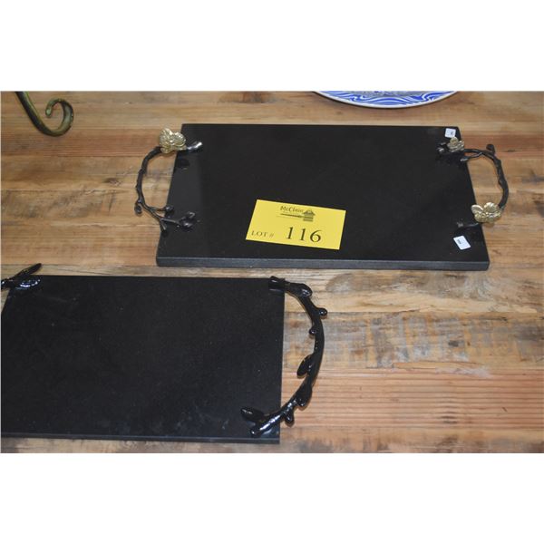 MICHAEL ARAM GOLD ORCHID CHEESE BOARDS (2 PCS)