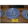 Image 1 : VINTAGE 1940'S VERNON KILNS DON BLANDING CORAL REEF PLATES & BOWL (1 CRACKED) (4 PCS)