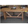 Image 3 : FARMHOUSE STYLE OAK TABLE W/6 SIDE CHAIRS & 2 ARM CHAIRS (TABLE 84 1/2" X 38 1/2" X 29 3/4") (9 PCS)