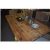 Image 4 : FARMHOUSE STYLE OAK TABLE W/6 SIDE CHAIRS & 2 ARM CHAIRS (TABLE 84 1/2" X 38 1/2" X 29 3/4") (9 PCS)