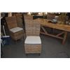Image 6 : FARMHOUSE STYLE OAK TABLE W/6 SIDE CHAIRS & 2 ARM CHAIRS (TABLE 84 1/2" X 38 1/2" X 29 3/4") (9 PCS)